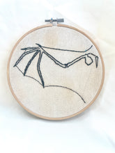 Load image into Gallery viewer, Bat Wing Embroidery, Bat Anatomy Hoop Art Embroidery
