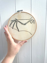 Load image into Gallery viewer, Bat Wing Embroidery, Bat Anatomy Hoop Art Embroidery
