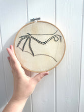 Load image into Gallery viewer, Bat Wing Embroidery, Bat Anatomy Hoop Art Embroidery