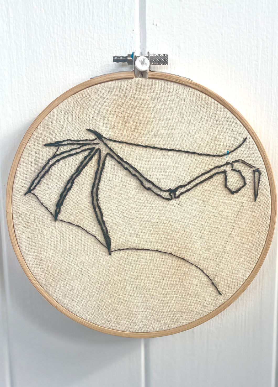 Bat Wing Embroidery, Bat Anatomy Hoop Art Embroidery