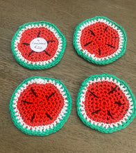 Load image into Gallery viewer, Set of 4 Watermelon Coasters for Palestine, Fundraising for GAZA