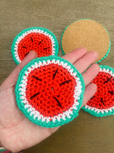 Load image into Gallery viewer, Set of 4 Watermelon Coasters for Palestine, Fundraising for GAZA