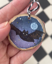 Load image into Gallery viewer, Bat Holiday Ornaments Bats, Halloween Decorations, Plastic Free Halloween Decor