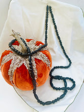 Load image into Gallery viewer, Vintage Beaded Necklace in darkest Navy. Really Long Bead Necklace, Flapper Beads, 70s necklace