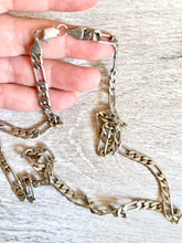 Load image into Gallery viewer, Vintage Silver Heavy Figaro chain