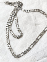 Load image into Gallery viewer, Vintage Silver Heavy Figaro chain