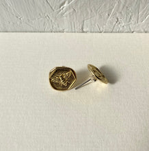 Load image into Gallery viewer, Golden Bee Earrings, Gold Bee Studs