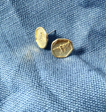 Load image into Gallery viewer, Golden Bee Earrings, Gold Bee Studs