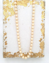 Load image into Gallery viewer, Iridescent Single Strand Pearl Necklace Knotted Single String Faux Pearls