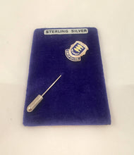 Load image into Gallery viewer, Sterling Silver Stick Pin Newport Shropshire England Stamped Silver Lapel Pin Menswear Fish Crest Silver Stick Pin Men Gift Collar Pin