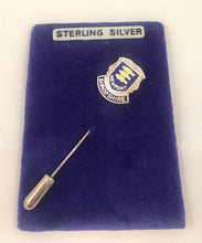 Load image into Gallery viewer, Sterling Silver Stick Pin Newport Shropshire England Stamped Silver Lapel Pin Menswear Fish Crest Silver Stick Pin Men Gift Collar Pin