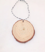 Load image into Gallery viewer, Wood Snowy Owl Christmas Ornament ONE Snowy Owl Holiday Decoration, Rustic Owl Decoration Christmas Ornament Handpainted Owl Hygge Christmas