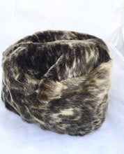 Load image into Gallery viewer, Vintage Fur Hat Real Fur Hat Russian Style Hat Irish Luxury Fur Brand BARNARDOS Genuine fur Two toned Tidy Fur Hat Neat Fur Great Condition