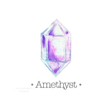 Load image into Gallery viewer, AMETHYST February Birthstone Print. Choose Framed or Unframed