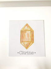 Load image into Gallery viewer, CITRINE November Birthstone Art Print. Choose Framed or Unframed