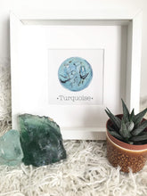 Load image into Gallery viewer, December Birthstone TURQUOISE Wall Art Print. Choose Framed or Unframed
