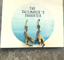 Load image into Gallery viewer, Golden Claw Earrings Gold Claws Dangle Earrings Gold Tone Dangle Earrings hook earrings Talon Earrings