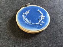 Load image into Gallery viewer, Embroidered Hoop Art Floral Wreath Small Botanical Sun Print Embroidered Wall Art Embroidery Hoop Art