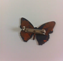 Load image into Gallery viewer, Butterfly brooch Enamel Butterfly Pin Realistic butterfly brooch Small Brooch Early 90s Vintage Brooch, Dark Butterfly Jewelry Copper Insect