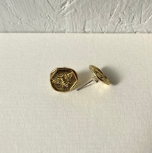 Load image into Gallery viewer, Golden Bee Earrings, Gold Bee Studs
