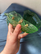 Load image into Gallery viewer, Vintage Green Pressed Glass Dish, Depression Glass
