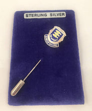 Load image into Gallery viewer, Sterling Silver Stick Pin Newport Shropshire England Stamped Silver Lapel Pin Menswear Fish Crest Silver Stick Pin Men Gift Collar Pin
