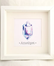 Load image into Gallery viewer, AMETHYST February Birthstone Print. Choose Framed or Unframed
