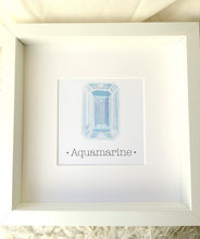 Load image into Gallery viewer, AQUAMARINE March Birthstone Print . Choose Framed or Unframed
