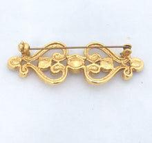 Load image into Gallery viewer, Vintage Multicolored Cabouchon Gem brooch in Medieval Style

