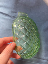 Load image into Gallery viewer, Vintage Green Pressed Glass Dish, Depression Glass
